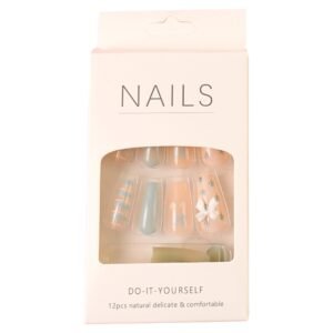 Reusable Press-On Artificial Nails with Adhesive Stickers (1 Pkt)